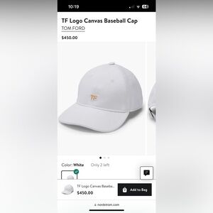 NWT Tom Ford canvas baseball Cap